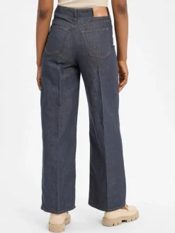 Marc O'Polo Jeans|Hosen<Damen Wide Fit Jeans mit Leinen-Anteil - Tolva Long denim uni