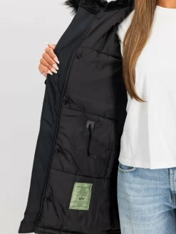 Alpha Industries Jacken & Westen<Damen Winterjacke schwarz uni