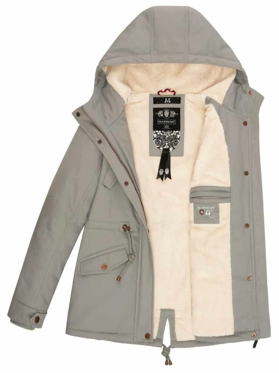 Marikoo Jacken & Westen<Damen Winterjacke - Manolya grau uni