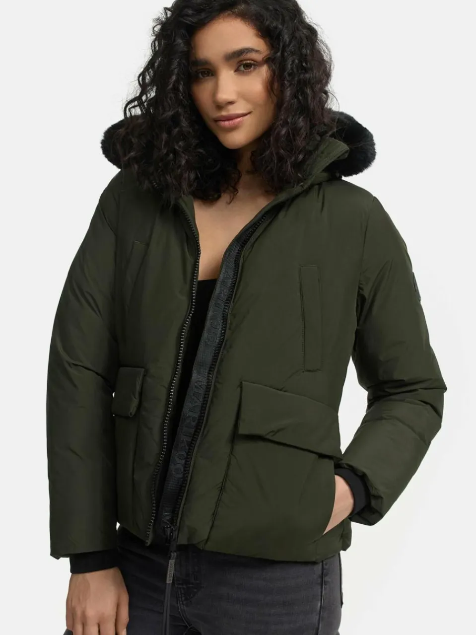 Marikoo Jacken & Westen<Damen Winterjacke - Morinaa XVI oliv uni