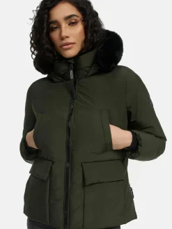 Marikoo Jacken & Westen<Damen Winterjacke - Morinaa XVI oliv uni