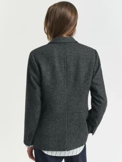 Gant Blazer|Jacken & Westen<Damen Wollblazer grau schwarz kariert
