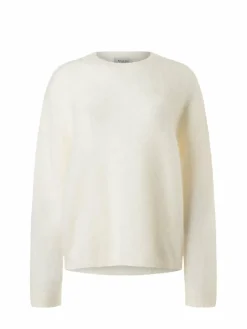 MAERZ Pullover & Strickjacken<Dmen Strickpullover mit Mohair-Anteil ecru uni