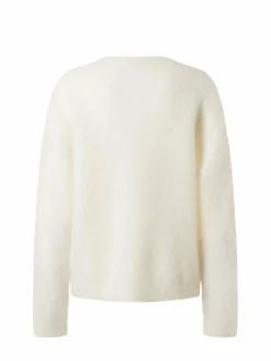 MAERZ Pullover & Strickjacken<Dmen Strickpullover mit Mohair-Anteil ecru uni