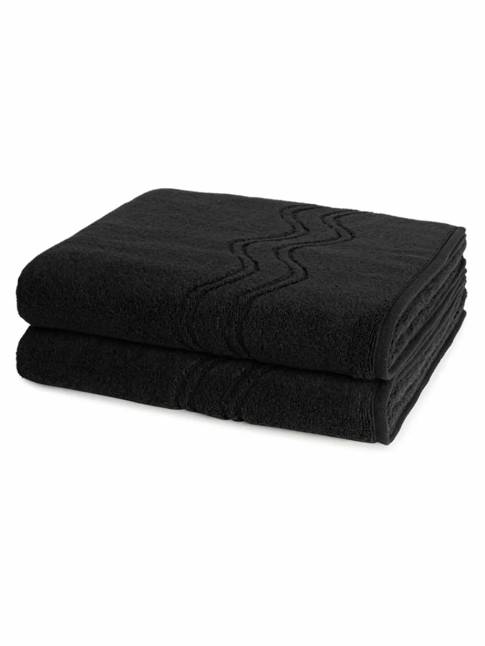 Ross Heimtextilien<Handtuchset 2-teilig - Cashmere feeling schwarz uni