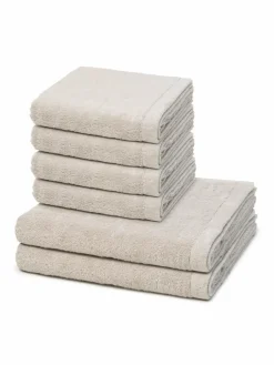 Cawö Heimtextilien<Handtuchset 6-teilig - Lifestyle beige uni