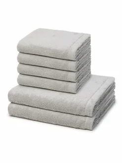 Cawö Heimtextilien<Handtuchset 6-teilig - Lifestyle grau uni