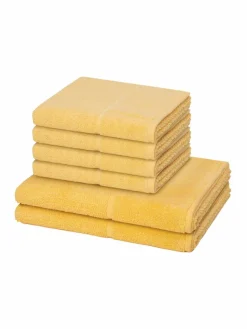 Möve Heimtextilien<Handtuchset 6-teilig - Pearl gelb uni