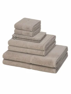 Möve Heimtextilien<Handtuchset 8-teilig - Pearl taupe uni