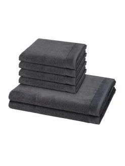 Möve Heimtextilien<Handtuchset 6-teilig - Premium grau uni