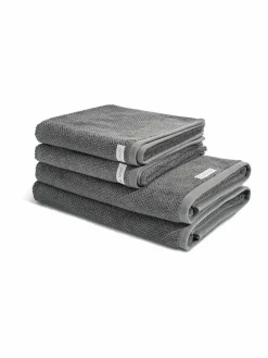 Ross Heimtextilien<Handtuchset 4-teilig - Selection Organic Cotton grau uni