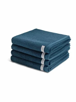 Ross Heimtextilien<Handtuchset 4-teilig - Selection Organic Cotton blau uni