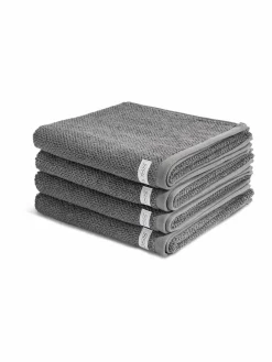 Ross Heimtextilien<Handtuchset 4-teilig - Selection Organic Cotton grau uni