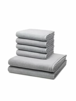 Ross Heimtextilien<Handtuchset 6-teilig - Sensual Skin hellgrau uni
