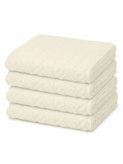 Ross Heimtextilien<Handtuchset 4-teilig - Sensual Skin vanille beige uni