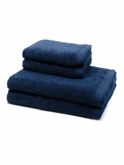 Möve Heimtextilien<Handtuchset 4-teilig - Superwuschel blau uni