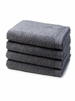 Möve Heimtextilien<Handtuchset 4-teilig - Superwuschel grau uni