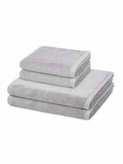 Vossen Heimtextilien<Handtuchset 2-teilig - Vegan Life hellgrau uni