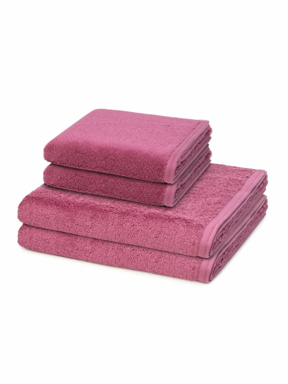 Vossen Heimtextilien<Handtuchset 2-teilig - Vegan Life pink uni