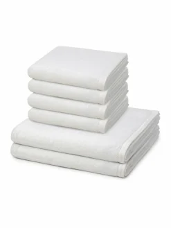 Vossen Heimtextilien<Handtuchset 6-teilig - Vegan Life weiß uni