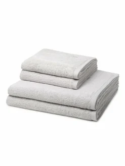 Ross Heimtextilien<Handtuchset 4-teilig - Vita hellgrau uni