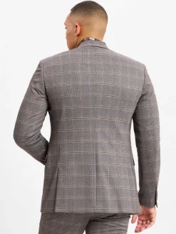 Finshley & Harding London Baukasten-Anzüge<Harren Baukasten-Sakko - Brixdon braun hellgrau kariert