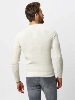 Profuomo Pullover & Strickjacken<Herren Pullover weiß meliert