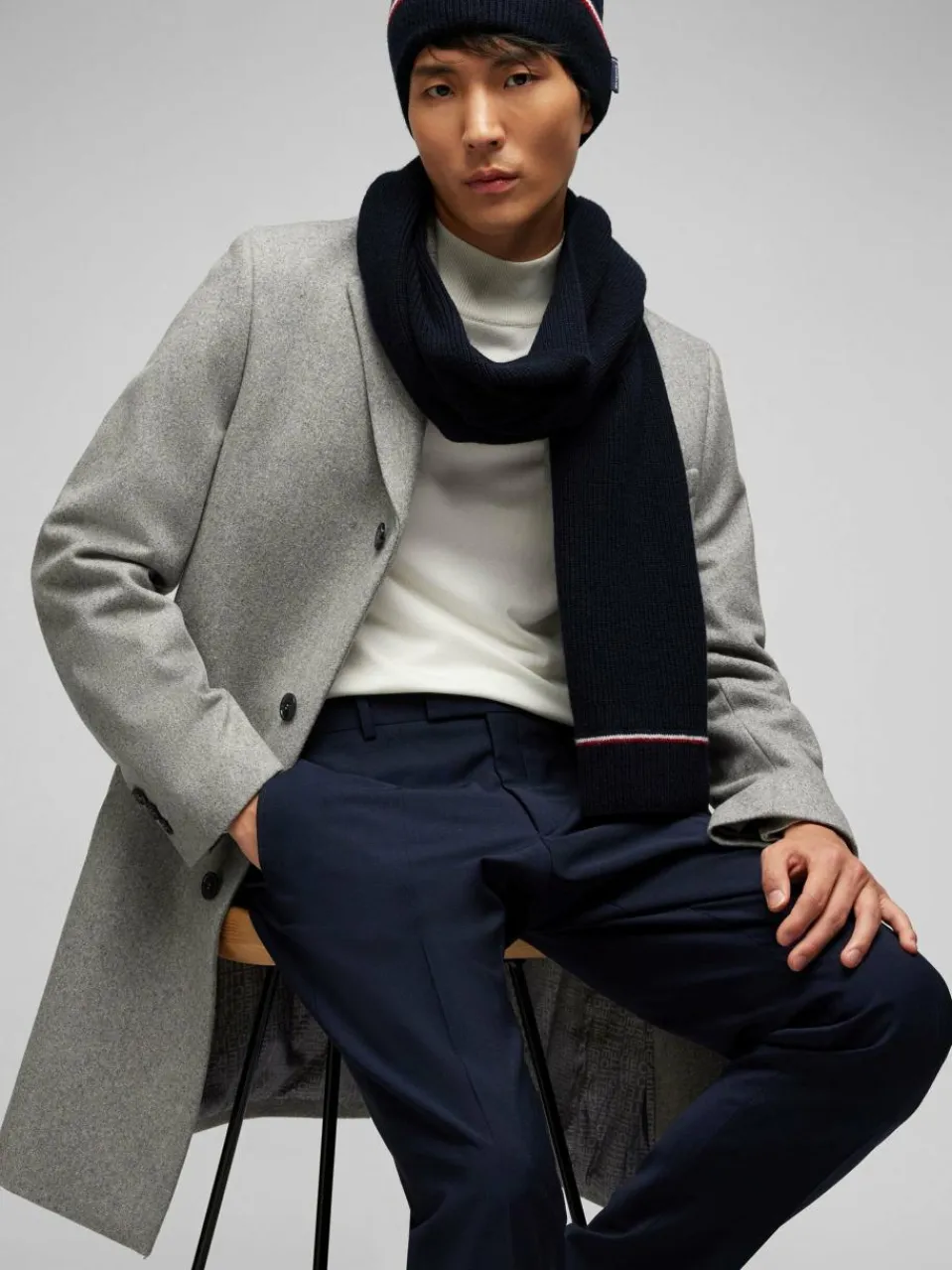 Daniel Hechter Schals & Tücher<Herren Accessoires - Strickschal blau gestreift