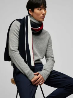 Daniel Hechter Schals & Tücher<Herren Accessoires - Strickschal blau gestreift