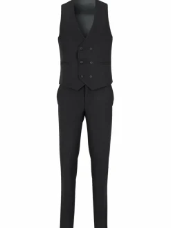 Steffen Klein Anzüge<Herren Anzug - Slim-Fit schwarz uni