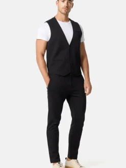 Jeff Anzüge<Herren Anzughose - JFEzra schwarz uni