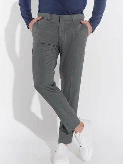 Steffen Klein Anzüge<Herren Anzughose Slim Fit grau uni