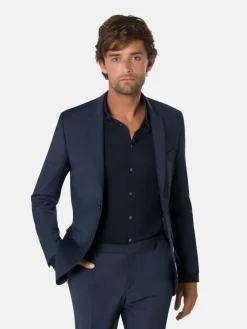 Benvenuto Sakkos<Herren Anzugsakko - OTHELLO blau kariert