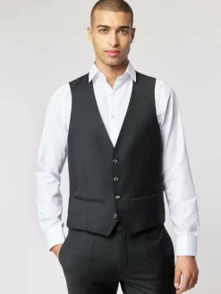 Roy Robson Anzüge<Herren Anzugweste schwarz uni