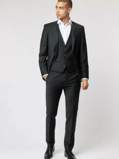 Roy Robson Anzüge<Herren Anzugweste schwarz uni