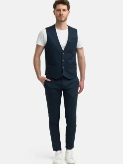 Jeff Anzüge<Herren Anzugweste - JFFinn dark stone anthrazit meliert