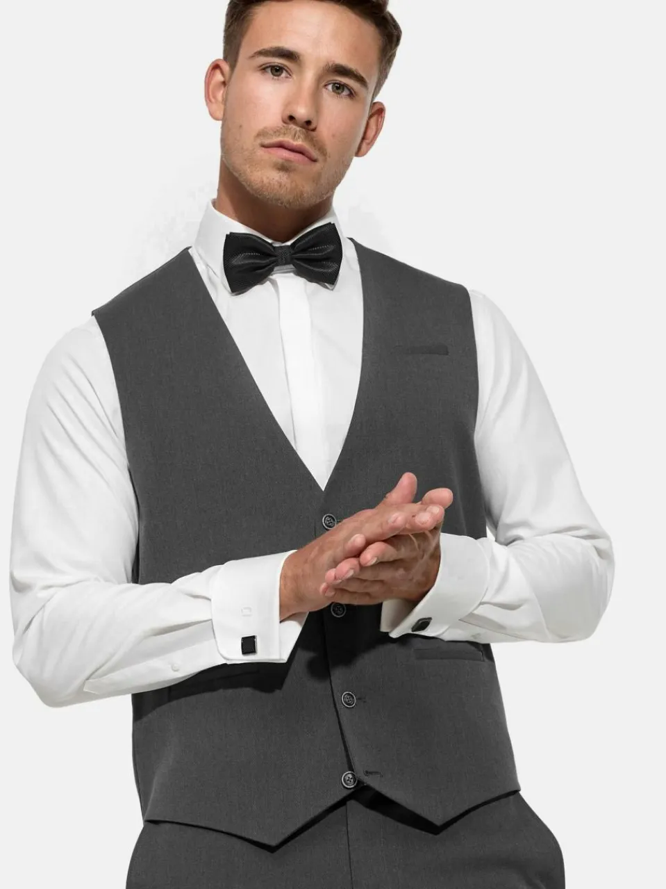 Herren Jeff Anzüge>Herren Anzugweste - Nikolaj Plain