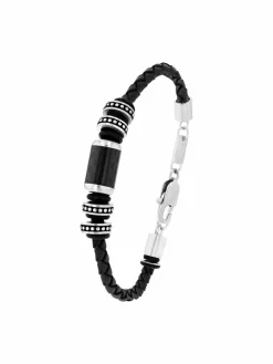 s.Oliver Schmuck<Herren Armband schwarz uni