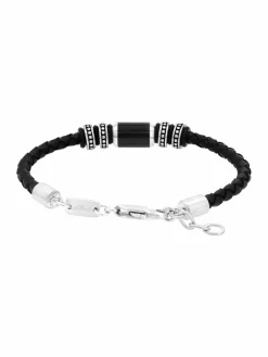 s.Oliver Schmuck<Herren Armband schwarz uni