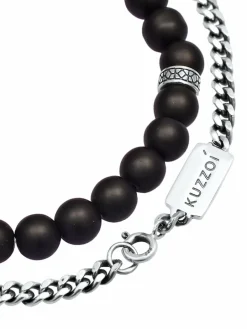 KUZZOI Schmuck<Herren Armband schwarz uni