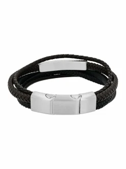 s.Oliver Schmuck<Herren Armband schwarz uni