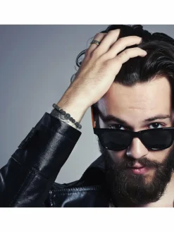 True Rebels Schmuck<Herren Armband - Kreuz grau uni