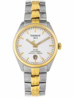 Tissot Uhren<Herren Automatikuhr - PR 100 silber gold uni