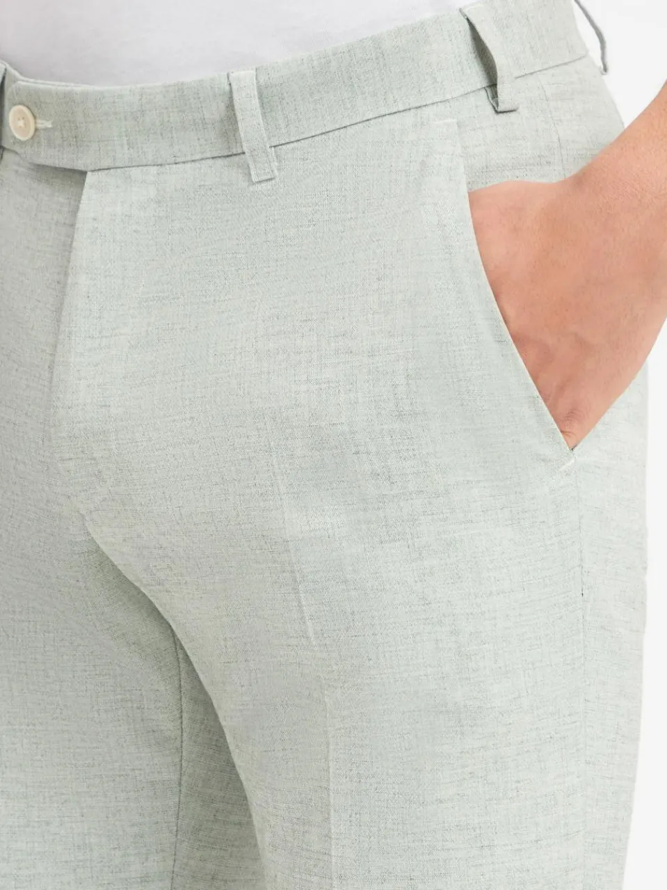 Herren Digel Anzüge>Herren Baukasten-Anzughose mit Leinen-Anteil - Sergio