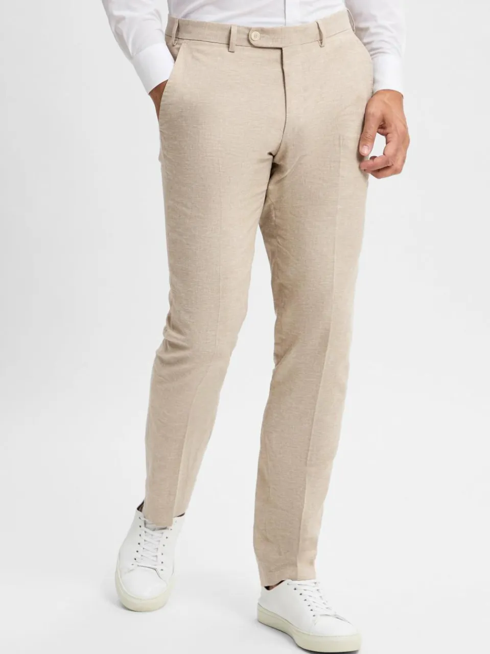 Herren Digel Anzüge>Herren Baukastenanzug-Hose mit Leinen-Anteil - Sergio