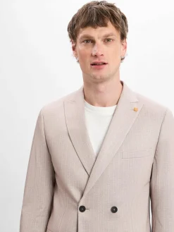 Digel MOVE Sakkos|Anzüge<Herren Baukasten-Anzugsakko - Atos beige sand gestreift