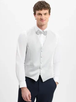 Digel Anzüge<Herren Baukastenanzug-Weste mit Schurwoll-Anteil - Lambert hellgrau uni