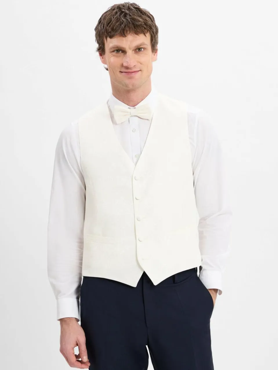Digel Baukasten-Anzüge|Anzüge<Herren Baukastenanzug-Weste - Lambert ecru gemustert