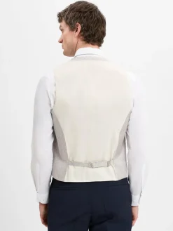 Digel Baukasten-Anzüge|Anzüge<Herren Baukastenanzug-Weste - Lambert hellgrau beige gemustert