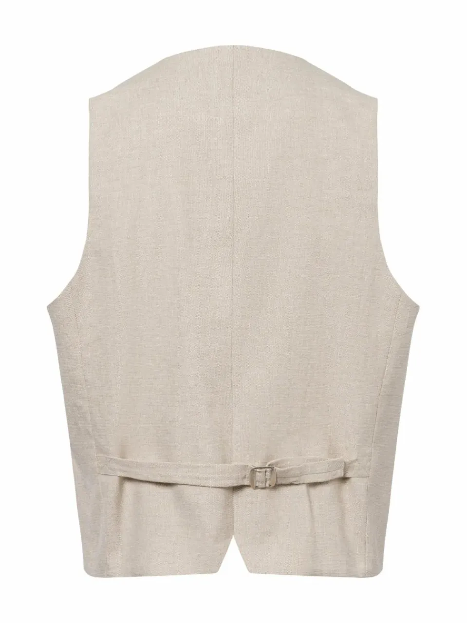Roy Robson Baukasten-Anzüge|Anzüge<Herren Baukasten-Anzugweste mit Leinen-Anteil beige strukturiert